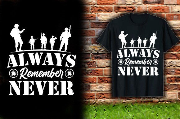 ALWAYS REMEMBER NEVER TSHIRT DESIGN: A Designer's Guide to Custom Merch
