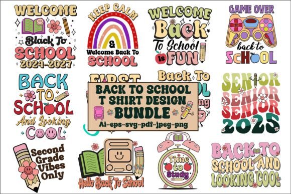 Back to School T-Shirt Design Bundle: Your Complete Creative Toolkit
