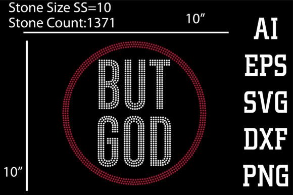 But God Rhinestone Design: Bold, Sparkling Typography for Impact