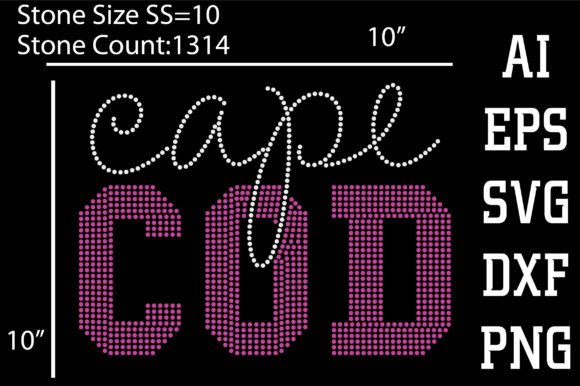 Cape Cod Rhinestone Design: Sparkling Graphics for Coastal Projects