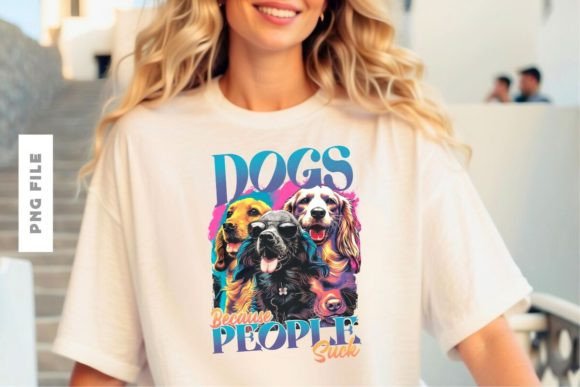 Dogs Because People Suck T-shirt Design: A Canine Statement