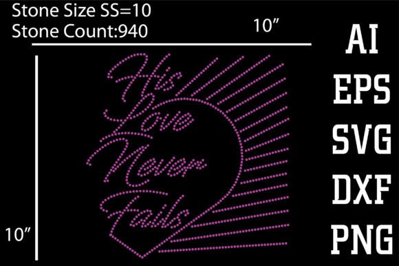 His Love Never Fails: A Rhinestone Design for Meaningful Projects