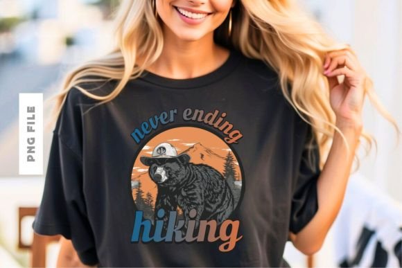 Never Ending Hiking T-shirt Design: Your Next Bestseller
