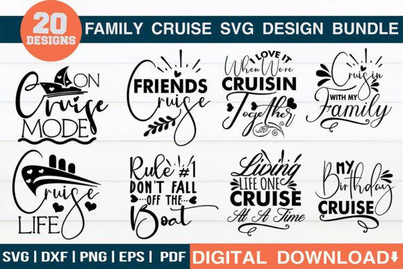 Setting Sail with Style: The Family Cruise SVG Design Bundle