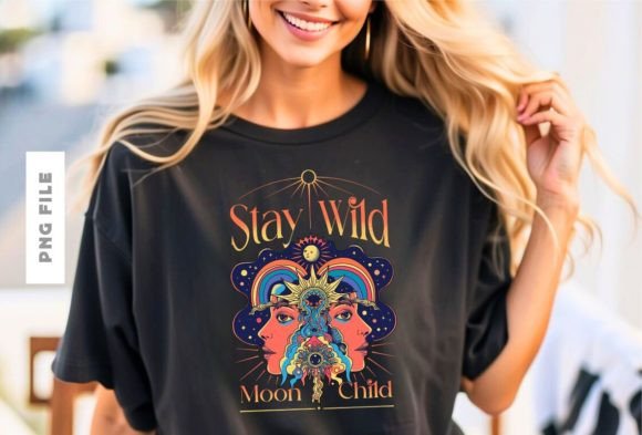 Stay Wild Moon Child: A T-Shirt Design for the Free Spirit