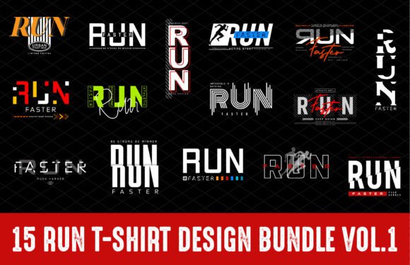The Minimalist Typography Run Design Bundle: A Fresh Take on Speed